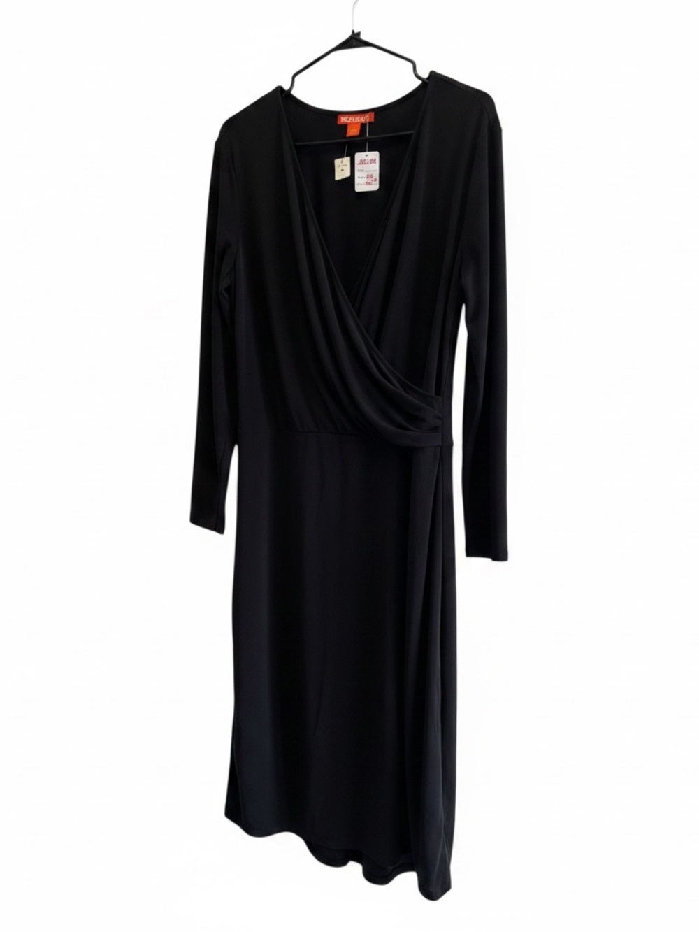 Joe Fresh Black Long Sleeve Wrap Maxi Dress - Picture 2 of 3